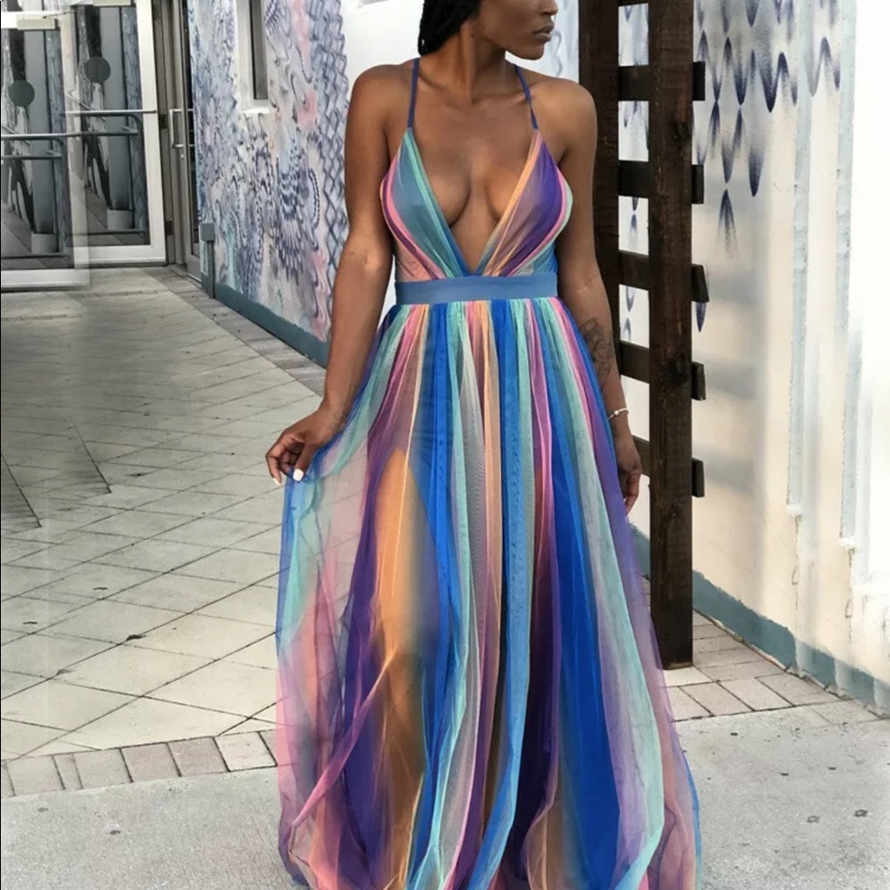 Colorful Maxi Dress - Picture 4 of 8
